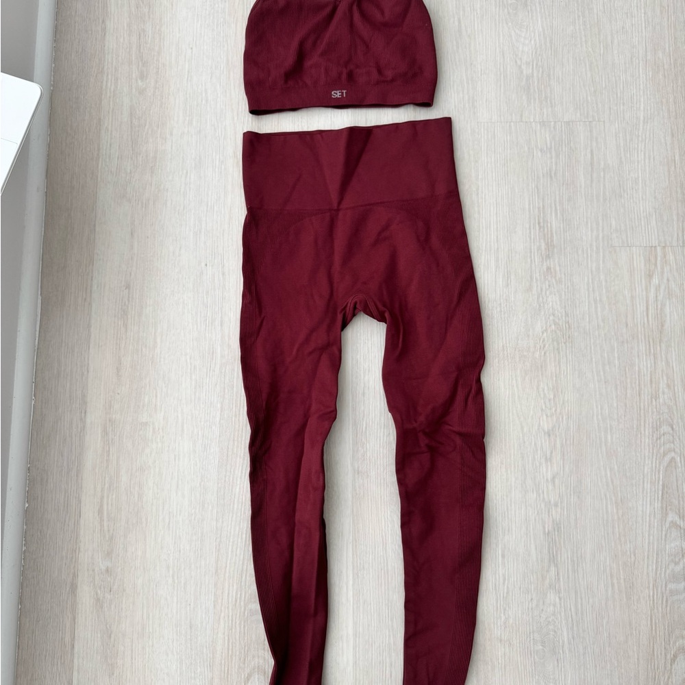 SET Active Deep Red Leggings